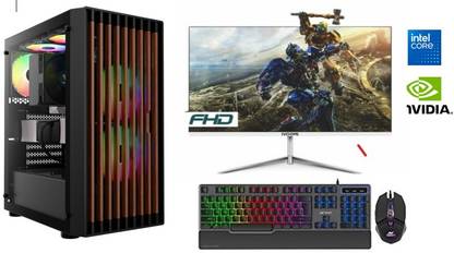 FusionIT Gaming PC Intel Core i5-2000 Core i5 (16 GB DDR4/512 GB SSD/Windows 11 Home/2 GB DDR3 Nvidia/22 Inch Screen/Gaming PC_with IPS Monitor) with MS Office