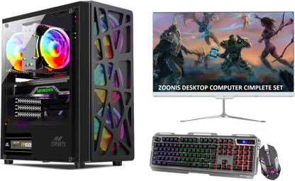 ZOONIS Gaming & Editing Desktops Core i7 (850) Core i7 (16 GB DDR4/500 GB/512 GB SSD/Windows 10 Pro/4 GB Radeon RX 550 4GB GDDR5 for High Speed Gaming Experience/24 Inch Screen/Gaming & Editing Desktops Core i7 -850 Generation (16 GB DDR3/512 GB SSD/)
