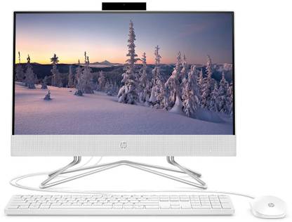 HP All-in-One Ryzen 3 Dual Core (4 GB DDR4/512 GB SSD/Windows 11 Home/21.5 Inch Screen/22C0028IN) with MS Office