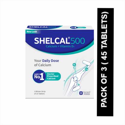 SHELCAL Calcium + Vitamin D3 For Strong Bones | India's No.1 Doctor's prescribed Tablets