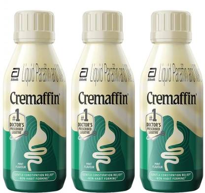 Cremaffin Constipation Relief Sugar Free Liquid Plain 225 ml x Pack of 3 Liquid