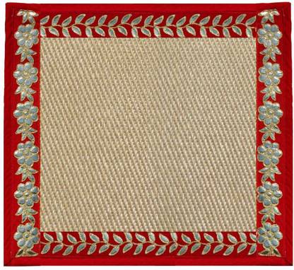 sajawat Velvet Pooja Aasan/ Chatai/ Home Temple/ gift/ Altar Cloth