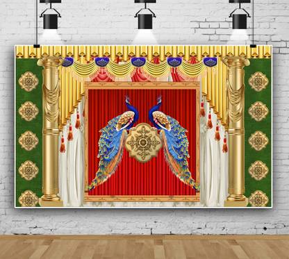 Tejas Creation Backdrop Decorative Flower Background Backdrop Curtain for Decoration