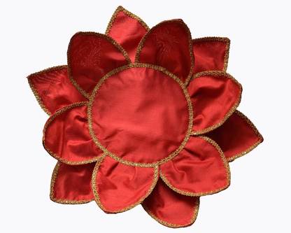 Punyatva Lotus Aasan (Red) / Lotus Kamal Aasan for Varlaxmi Saraswati Devi Altar Cloth