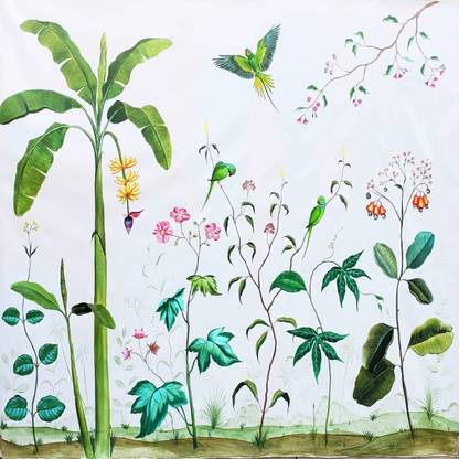 pellisandadi Wedding Backdrop Cloth for All Festivals Banana Tree Background Design Altar Cloth