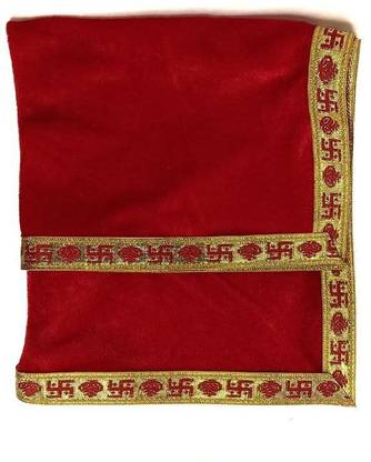 रीत 2 पूजा चौकी / मत सिटिंग आसन वेलवेट आसन - 16*16 इंच अल्टर क्लॉथ