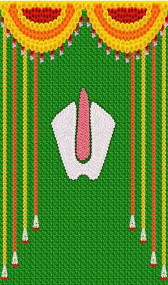 Ashvath Fashion Govinda Namavali (Venkateswara swami Namalu) Backdrop(5Feet Height &8Feet width) Altar Cloth