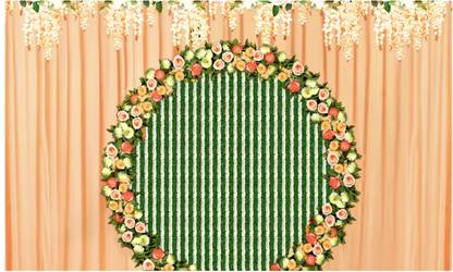 WINNSUN Ganpati Pooja, Festival & wedding Decoration Backdrop Cloth