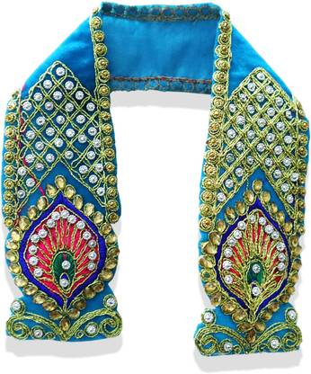 Shopperduniya Heavy Moti Work Dupatta for Idol | Deity Vastra Uparan for Puja Altar Cloth