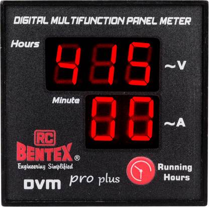 RC BENTEX Power Plus Digital Volt & Amp Meter with Hours, PPSP000030 Ammeter