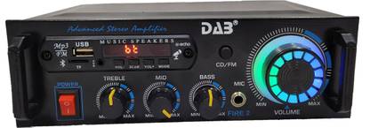 DAB Amplifier 4440 Double IC Bass Mid Treble Controller Multi LED Light Knob 160 W AV Control Amplifier