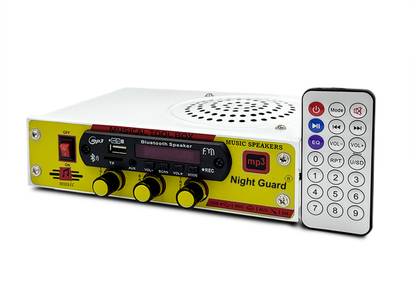 Night Guard Portable AC/DC FM Radio Multimedia Speaker with Bluetooth, USB, SD Card, Aux 80 W AV Power Amplifier
