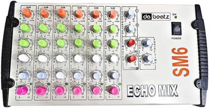 Da.Beatz. 6-Channel mixer SM6 Professional Analog Sound Mixer & Audio Interface, dj mixer 50 W AV Control Amplifier