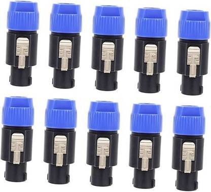 BALRAMA 10pc SpeakON Cable Connectors Inline Speaker 4 Pole Audio Plug Twist Lock Jack SREXACT SVP562N-C Amplifier Adapter Compatible NL4FC, NL4FX, NLT4X, NL2FC NL2FX Wire Connector