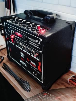 world voice WV SERIES DJ LED CUBE-25NS BT Amplifier Cube With ECHO MIC System/FM/MP3/AUX/USB 30 W AV Power Amplifier