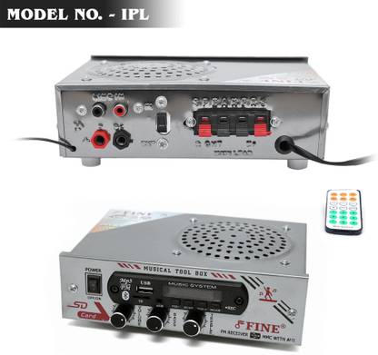 FINE IPL AMPLIFIER Multimedia Player with Bluetooth,USB,SD Card,Aux,FM Radio(Silver) 180 W AV Power Amplifier