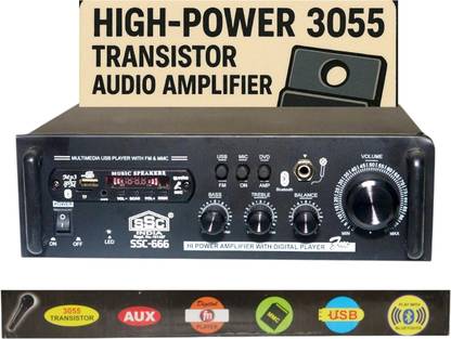 Vora High-Power 3055 Transistor Audio Amplifier | 100W | 4 Channel Speaker 100 W AV Power Amplifier