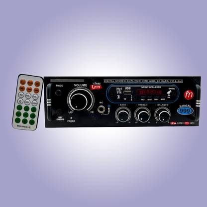 Techleo DOUBLE IC CIRCUIT POWER AMPLIFIER WITH USB,AUX,MIC,BLUTHOOTH,WITH 160 W AV Control Amplifier