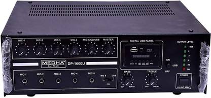 MEDHA D.J. PLUS DP-1600U POWERFUL MOSFET BLETOOTH DJ AMPLIFIER 200 W AV Power Amplifier