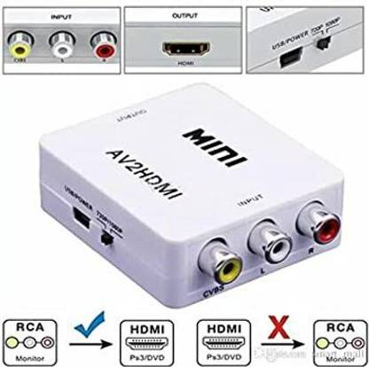 Kizma AV to HDMI Video Audio Adapter VHS VCR Camera DVD, Support PAL/NTSC 1080 W AV Control Amplifier