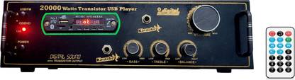 Sonic Boom Mosfet 5200 Stereo Amplifier Full Black Digital Stereo BT/USB/ SD-Card /FM /AUX 200 W AV Power Amplifier