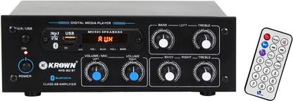 KE Krown 6000W PMPO Dual Channel Stereo with inbuilt Bluetooth, FM & USB KHS-302 60 W AV Power Amplifier