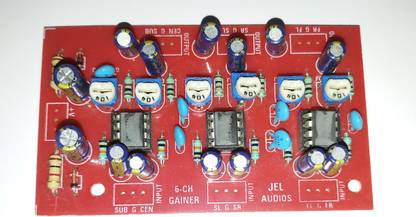 Diycart 6 Channel Audio Gainer Board 10x Gainer for Audio Amplifier Board Mic 0.5 W AV Control Receiver