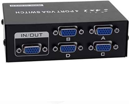 DooBuy VGA Switch 4 Port SVGA Video Switcher 4*1 HD Signal Amplifier Booster Splitter 100 W AV Power Amplifier