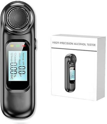 Alcobreath Alcohol Breathalyzer & LED Indicator | USB Rechargeable Digital LCD Display BAC Analytical Scale