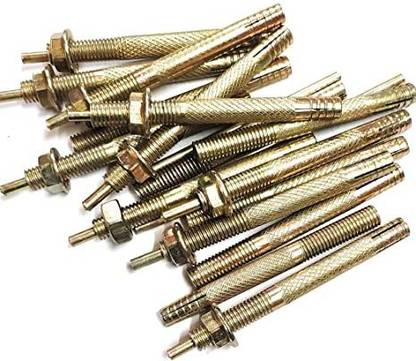 PANTHERZ Zinc Plated Pin Drive Expansion Bolts- Pin Anchor Fasteners Size ( 12 x 100 MM ) Drop-In Anchor