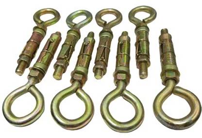 MOHTASHIM Round Close Brass Hook Fasteners Eye Brass Hook - 6MM (Pack of - 8) Hollow Wall Anchor