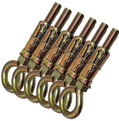 Gati Export Anchor Round Close Brass Hook Fasteners, (Size- 8mm) (Pack of 4) Acorn Nut Sleeve Anchor