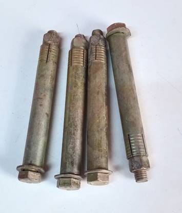 Hardware Anchor Fastener 12mm (6 Pcs) 155mm Length (Zinc colour) Wedge Anchor