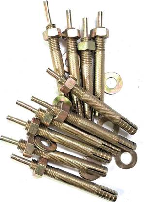 Tunir Pin Type Fastener Zebra Fastener Size 12X150 MM Pack of 20 Pcs Wedge Anchor