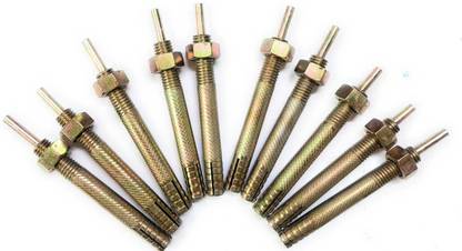 Tunir Pin Type Fastener Zebra Fastener Size 12X150 MM Pack of 10 Pcs Wedge Anchor