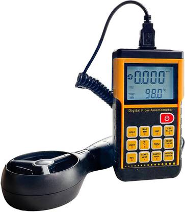 amiciSense Split-Type Wind Speed Meter with Max/Min/Avg and Data Record Function Digital  Anemometer