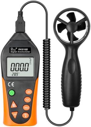 R-tek Digital Anemometer Wind-Speed Gauge Meter LCD Handheld Airflow Digital  Anemometer