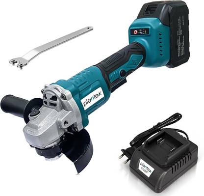Plantex 21V Cordless Angle Grinder Machine with Battery and Charger/Load Speed 8500 RPM Angle Grinder