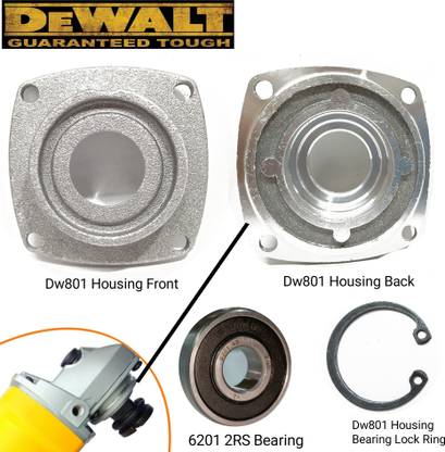 luckyParts Dewalt Angle Grinder DW801 Spare Parts Housing, 6201 bearing Ring_PACK OF 3 Angle Grinder
