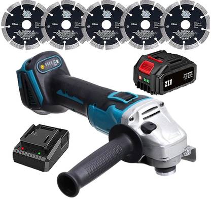 MLD Rechargeable Low noise 21V Cordless Brushless Grinder 5Pcs Marble Cutter Blade Angle Grinder