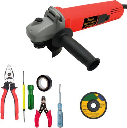 Hillgrove HGCM913M2 4"inch Angle GrinderMachine with Wheel and 5Pcs Hand Tools Kit Angle Grinder