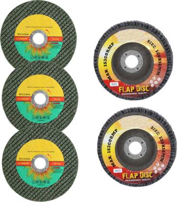 Digital Craft Angle Grinder 2Pc 4"Inch Flap Disc,3Pc 4"Inch Metal Cutting Wheel Angle Grinder