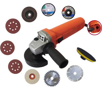 DUMDAAR Double Switch 1100w Angle Grinder Machine With 10pc Multi type Dics Angle Grinder