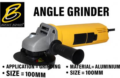 BROKE BRAND Angle Grinder | 100mm (4-Inch) | Aluminum Body | 850W/1100W | Angle Grinder