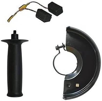 RanPra Premium Coated Guard | Auxiliary Handle | & | Carbon Brushes Kit for 801 Angle Grinder