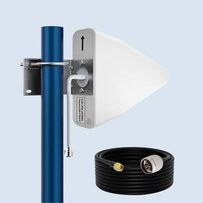 Telehatch 12dBi External LPDA WiFi Antenna | LPDA with 15M HLF 400 Low-Loss Cable Antenna Amplifier
