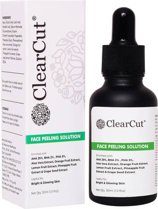 Clearcut AHA BHA PHA Peeling Solution for Face skin glow aloe vera