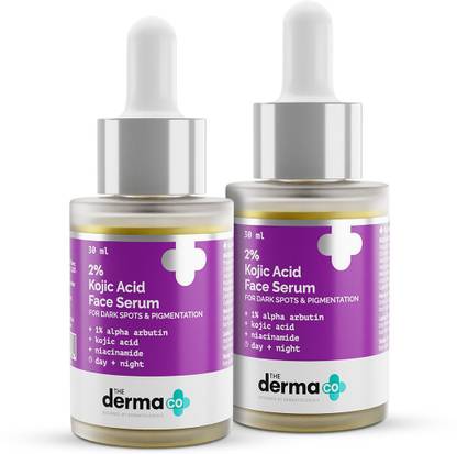 The Derma Co 2% Kojic Acid Face Serum with 1% Alpha Arbutin & Niacinamide for Dark Spots, Blemishes & Pigmentation