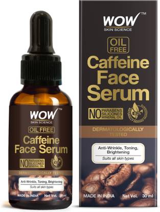 WOW SKIN SCIENCE Caffeine Face Serum - Quick Absorbing - OIL FREE - Anti-Aging, Anti-Wrinkles & Acne; Refresh, Revive & Restore Skin - No Parabens, Silicones, Mineral Oil - 30 ml