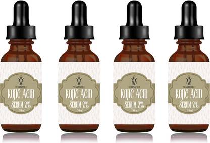 WAYMORE 2% Kojic Acid Face Serum -> 1% Alpha Arbutin,Dark Spots & Pigmentation Pack of 4